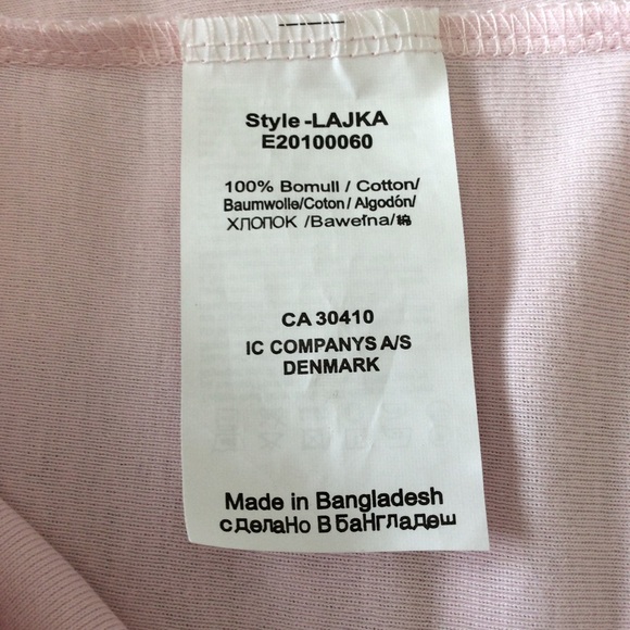 NWOT - Part Two 3/4 sleeve Pale Pink T-shirt - Picture 3 of 3